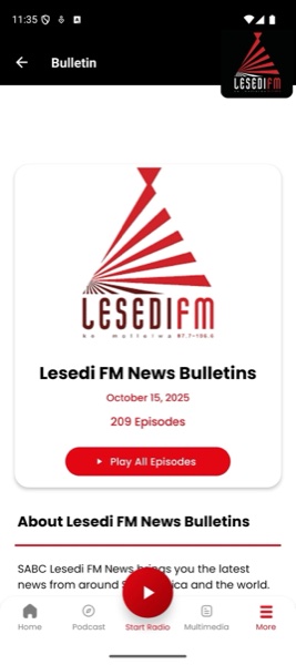 Lesedi FM app, news bulletins